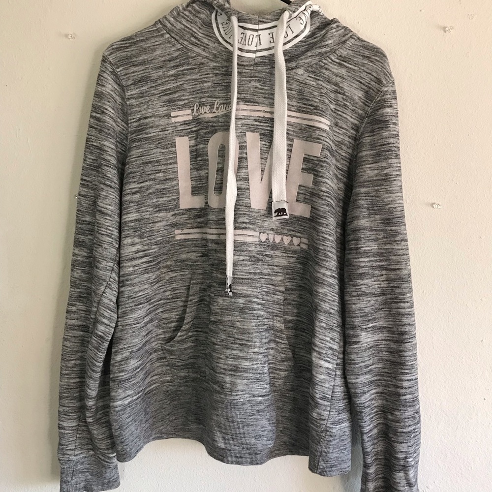 b&w hoodie